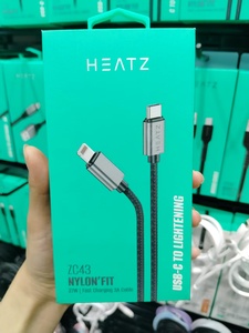 Heatz 27W Nhanh Chóng Sạc Cáp C-L Siêu Nhanh Tốc Độ Cao 1M Nylon Áo Khoác Với Đồng Nguyê<span class=keywords><strong>n</strong></span> Chất Thông Minh Dữ Liệu Sạc Cho Điệ<span class=keywords><strong>n</strong></span> Thoại Di Động - Product Image 2