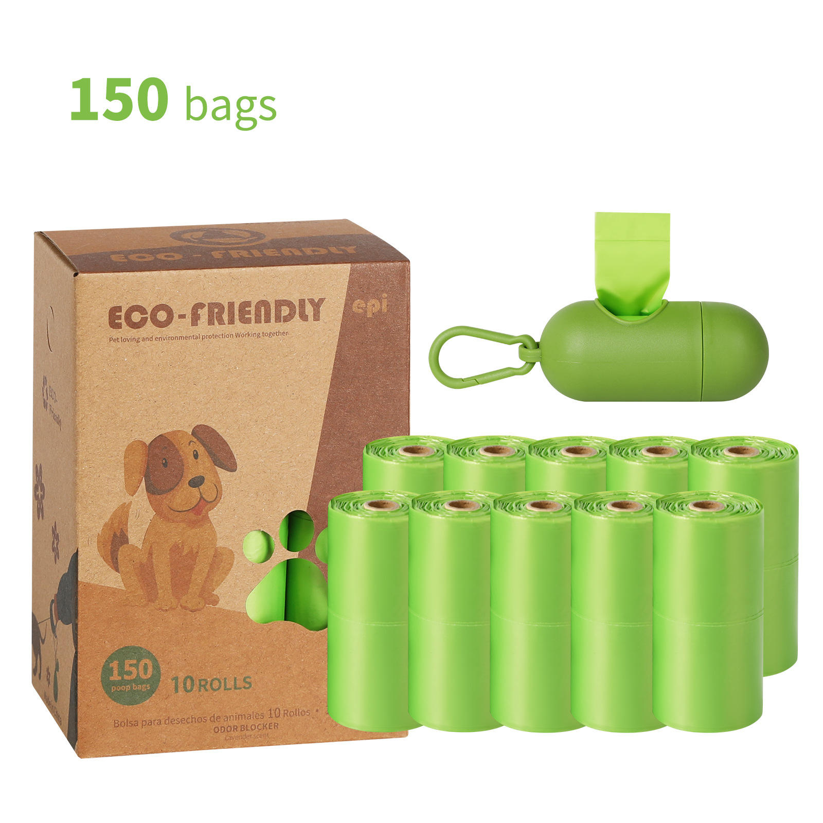 Dispensador de 10 rollos en caja.