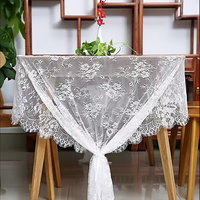 Nappe tissée en dentelle blanche moderne brodée Boho fête mariage saint valentin écologique lavable taille personnalisée