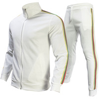 Ensemble de survêtement de sport pour homme, taille plus, respirant, logo personnalisé, automne 2023, unisexe, survêtement uni, jogging, fitness, 2 pièces