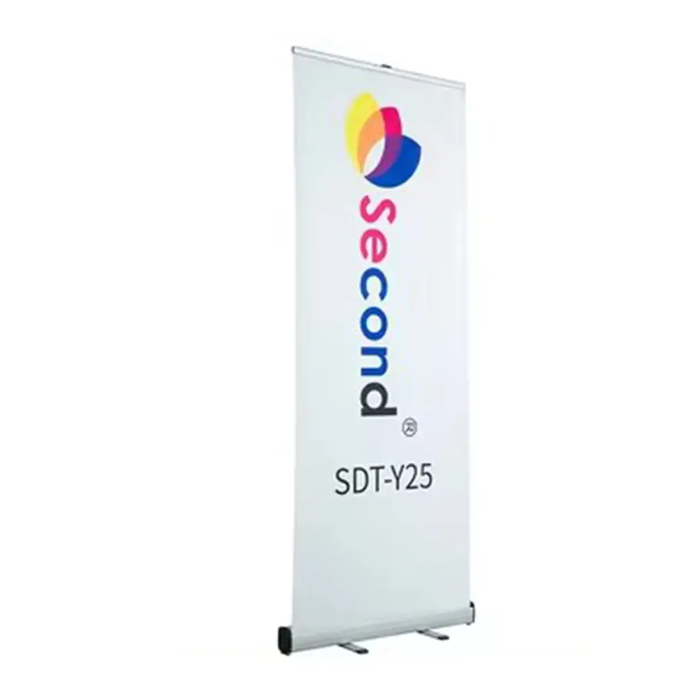 Aangepaste Versterkte Hoek Zoom Evenement Reclame Display Flex Roll Up Intrekbare Banner Stand