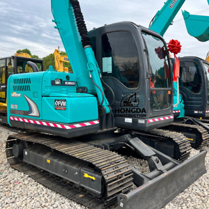 รถขุด KOBELCO รุ่น SK75-8 มือสอง น้ำหนัก 6.85 ตัน เครื่องยนต์ Isuzu พร้อมปั๊ม สำหรับงานโครงสร้างพื้นฐานในเมือง - Product Image 1