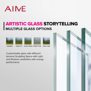 Mur en verre <span class=keywords><strong>fixe</strong></span> du sol au plafond à cadre fin, <span class=keywords><strong>double</strong></span> <span class=keywords><strong>vitrage</strong></span> trempé, panneau de verre panoramique moderne de luxe pour l'extérieur des villas - Product Image 2