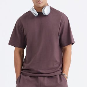 T-shirt Americana Retrò 240 G in 100% Cotone Jersey Tinta Unita per Uomo Casual High Street Manica Corta Personalizzabile con Logo Taglie Forti - Product Image 3