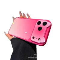 Coque de téléphone antichoc en PC avec embossage 3D style oreilles de chat et dragonne, protection intégrale pour 18/17/15/13 Pro Max