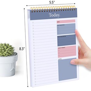 Custom Printed A5 Spiral <b>Notebook</b> with Digital Printing 50 Sheets <b>Daily</b> <b>Planner</b> for Gift Use - Product Image 3
