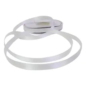 Ruban de satin double face économique de 1 cm de large, 50 mètres de long, finition dorée, motifs imprimés personnalisés unis et à nœuds pour l'artisanat - Product Image 6