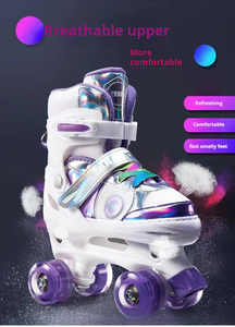 Patins à roulettes en gros pour filles garçons taille auto-équilibrée réglable <span class=keywords><strong>4</strong></span> patins à roulettes Flash pour enfants - Product Image 3