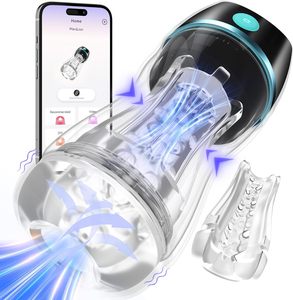 Dispositivo de Masturbación Masculina Automático con Control por Aplicación, Diseño de Manos Libres, Movimiento de Empuje y Rotación, Silicona, Regalo para el Día de San Valentín - Product Image 2