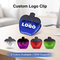 Clip magnétique en plastique personnalisé en forme de pomme, clip crocodile, aimant de réfrigérateur, clips pour sacs en papier, pour promotion de bureau, cadeau