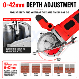 4500W Electric Concrete Cutter Wall Grooving <b>Machine</b> Portable Power Cutters with Carry Case for Construction - Product Image 2