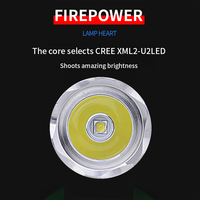 Lampe torche LED puissante, résistante aux chocs, IPX44, pour la chasse en extérieur, étanche, en alliage d'aluminium, rechargeable