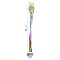 Nouvelle paille à yerba maté en acier inoxydable 304 de qualité alimentaire, cuillère à bombilla réutilisable, emballée dans une boîte en papier