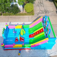 Grand château gonflable pour enfants, aire de jeux extérieure, maison de rebond gonflable, toboggan, parcours d'obstacles, jouet gonflable