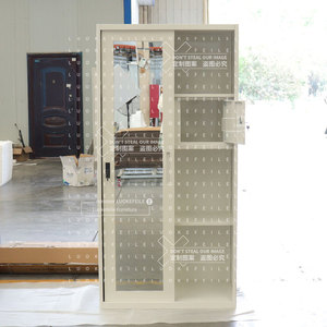 Almirah-Armario de acero súper moderno con 2 puertas corredizas, armario de almacenamiento para dormitorio, muebles con cerradura para sala de estar <span class=keywords><strong>Kd</strong></span> - Product Image 3