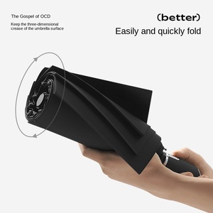 Factory <b>Umbrella</b> Automatic Business Men's Large Double Three-fold Non-folding Second Collection Memory Patch Sunshade <b>Umbrella</b> - Product Image 4