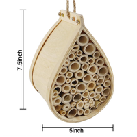 Großhandel Classic Style Mason Wooden Bee Hotel für Outdoor Garden Wild Pollinator Bee House