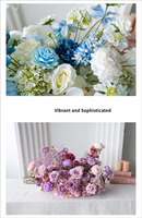 Arrangement floral romantique pour table longue artificielle, décoration pour hôtels, restaurants, banquets, mariages, événements et cérémonies