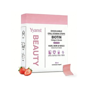 Suplemento Dietético de Alta Calidad de Marca Privada con Biotina, Colágeno y Ácido Fólico en Tiras Orales para la Salud de la Piel y el Cabello - Product Image 1