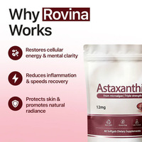 Capsules d'astaxanthine issue de microalgues, antioxydant et soutien cellulaire