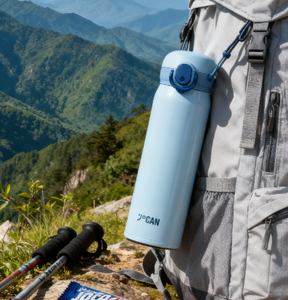 Gourde isotherme à double paroi en acier de 500 ml <span class=keywords><strong>avec</strong></span> couvercle à <span class=keywords><strong>action</strong></span> rebondissante - <span class=keywords><strong>Bouteille</strong></span> d'eau de voyage et de voiture - Product Image 2