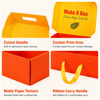 Premium Maßgefertigte Versandkartons Geschenkprodukt-Verpackung Wellpappe-Versandkartons mit Bandgriff