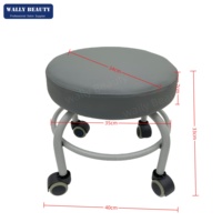 Repose-pieds portable Wallybeauty SPA Shop, tabouret de pédicure en métal avec base ronde