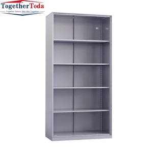 Meuble de rangement moderne en métal à étagères ouvertes, écologique et durable, pour dossiers et magazines, avec étagères réglables, idéal pour chambre et école - Product Image 3