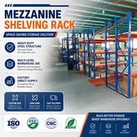 Système de rayonnage industriel robuste pour mezzanine, haute capacité de charge, protection contre la corrosion, revêtement électrostatique en poudre, rayonnage sur mesure