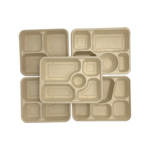Thân Thiện Với Môi Dùng Một Lần Bento Hộp Ăn Trưa Thực Phẩm Để Đi Giấy Container Cho Móng Tay Đánh Bóng Dầu Chăm Sóc Da Huyết Thanh Blush-Dập Nổi Thiết Kế - Product Image 1