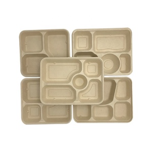 Food To Go paper Box Container Eco Lunch Box Paper Disposable Bento Lunch Boxes