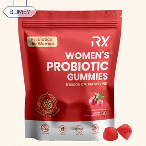 Gummies prébiotiques <span class=keywords><strong>et</strong></span> probiotiques pour femmes adultes, saveur fraise, 5 milliards, original, vente en gros - Product Image 1