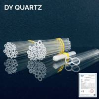 Tubo de Vidrio de Cuarzo de Alta Pureza para Uso en Laboratorio, Transparente, Tamaño Personalizable, Opciones OEM, Capaz de Soldadura, Pared de 1.0 mm