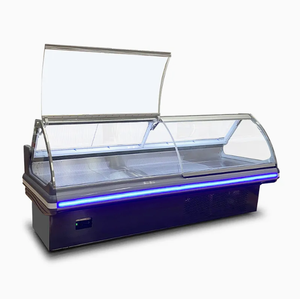 Refrigerador <span class=keywords><strong>de</strong></span> exhibición abierta con puerta <span class=keywords><strong>de</strong></span> cristal para alimentos fritos, pollo frito, comida rápida, carne congelada y alimentos cocinados, para supermercados y tiendas. - Product Image 5
