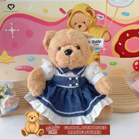Peluche Teddy ISLAND Animal Crossing, ours avec robe à volants détachable, super douce, rembourrée en coton PP, officielle, sous licence, objet de collection