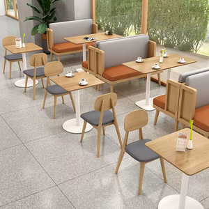 Mesa y Sillas de Madera Maciza Personalizadas para Restaurante, Bar, <span class=keywords><strong>Buffet</strong></span>, con Diseño Creativo de Doble Temática Musical y de Ocio - Product Image 3