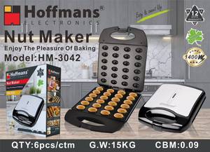 Machine à noix Hoffmans haute puissance 1400W, 220V, électrique, pour gâteaux aux noix et desserts, avec plaques antiadhésives, pour le marché africain - Product Image 6