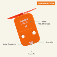 Modul Kipas Motor DC QMY S24 dengan Baling-baling Pendingin, Antarmuka Anti-balik PH2.0 untuk Proyek Robot STEM Pemadam Kebakaran