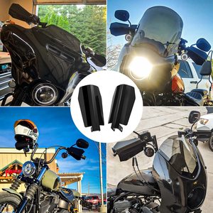 Protectores de Manos Estilo Ataúd en Negro Brillante, Compatibles con Harley Davidson Touring Sportster - Product Image 6