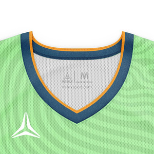 Camiseta Deportiva Ligera Healy Dynamic Green, Sublimada, Cuello en V, Sin Mangas, Malla, Unisex, para Adultos - Product Image 3