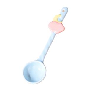 ملعقة حساء من البورسلين متينة بتصميم زهور جميلة وعصرية، أدوات مائدة للطلاب والأطفال، هدية مباشرة من المصنع - Product Image 5