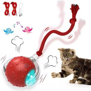 Factory Smart Interactive Cat Toys Ball for Indoor Automatic Fast <b>Rolling</b> on <b>Carpet</b> Chirping&Motion Pet Activate Cat Playing Toy - Product Image 1