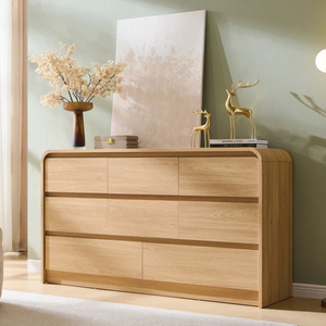 Muebles de Dormitorio, Cómoda Moderna de 8 Cajones para Dormitorio, Cómodas y Cajoneras de 55 Pulgadas de Ancho con Diseño de Perfil Curvo - Product Image 1