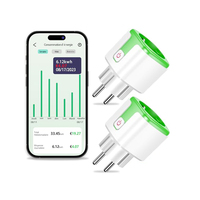 Monitor de Energía WiFi Mesh Tuya de Fabricante Europeo, 20A, Módulos ESP32/8266, Diseño de Barra de Enchufes Inteligente Personalizada, Firmware Tasmota Reflashable