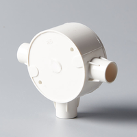 Boîte de jonction électronique en PVC étanche à l'eau, conforme à la norme BS EN61386, avec 3 connecteurs, vente en promotion