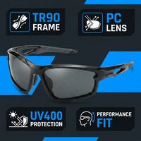 Lunettes de soleil de cyclisme pour hommes, monture TR90, verres polarisés, protection UV, sports de plein air, voyage, quotidien, décontracté, moderne