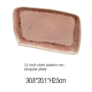 Assiette carrée en porcelaine rétro de style européen, luxe léger, compatible micro-ondes, pour restaurant, hôtel, steak, pâtisserie, cuisine occidentale, écologique - Product Image 4