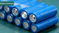 Film thermorétractable en PVC bleu 18650 pour l'emballage de batteries au lithium, largeur 170 mm, tube rétractable isolant, modèle PVC170MM