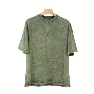 T-shirt Homme Oversize Style Vintage 2026, Délavé Minéral et Acide Personnalisé, en Coton Lourd Peigné 100% Écologique à Séchage Rapide - Product Image 5