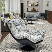 Sillón Reclinable Individual Moderno de Tela Rosa, Silla Mecedora sin Brazos, Estilo Casual y Suave para Dormitorio o Sala de Estar
